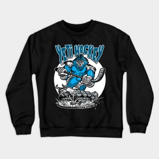 Yeti Hockey Player Mascot Crewneck Sweatshirt